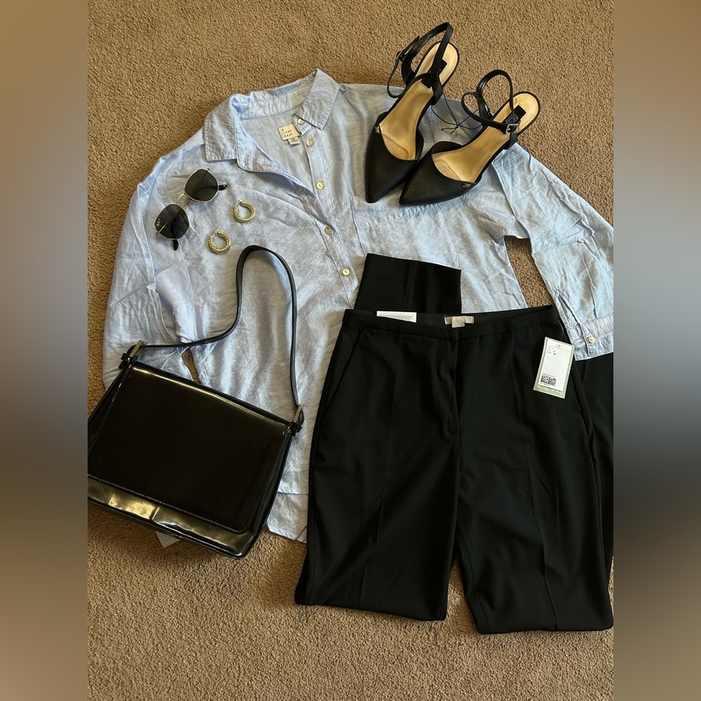 Black slim slacks